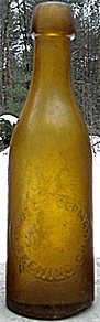 OSWEGO GERMAN BREWING COMPANY EMBOSSED BEER BOTTLE