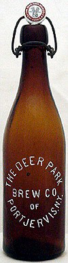 THE DEER PARK BREWING COMPANY EMBOSSED BEER BOTTLE