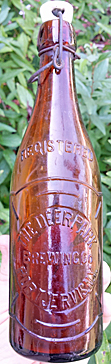 THE DEER PARK BREWING COMPANY EMBOSSED BEER BOTTLE