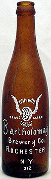 BARTHOLOMAY BREWING COMPANY EMBOSSED BEER BOTTLE