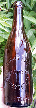 FLOWER CITY BREWING COMPANY EMBOSSED BEER BOTTLE