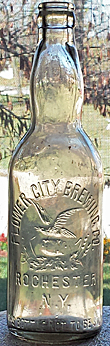 FLOWER CITY BREWING COMPANY EMBOSSED BEER BOTTLE