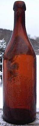 GENESEE BREWING COMPANY BOTTLING DEPARTMENT EMBOSSED BEER BOTTLE