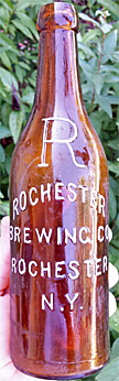 ROCHESTER BREWING COMPANY EMBOSSED BEER BOTTLE