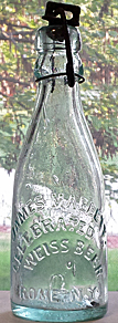 JAMES MABBETT CELEBRATED WEISS BEER EMBOSSED BEER BOTTLE