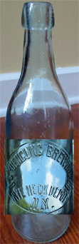 D. G. YUENGLING BREWING COMPANY EMBOSSED BEER BOTTLE