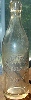 ISAAC MERKEL & SON BOSS LAGER EMBOSSED BEER BOTTLE