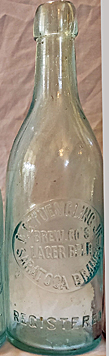 D. G. YUENGLING BREWING COMPANY EMBOSSED BEER BOTTLE