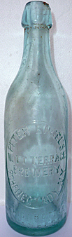 PETER ENGEL'S NOTT TERRACE BREWERY EMBOSSED BEER BOTTLE