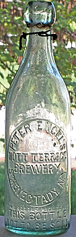 PETER ENGEL'S NOTT TERRACE BREWERY EMBOSSED BEER BOTTLE