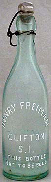 HENRY FREIMAN BAVARIAN LAGER BIER EMBOSSED BEER BOTTLE