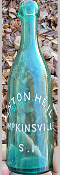 ANTON HEIL BAVARIAN LAGER BIER EMBOSSED BEER BOTTLE