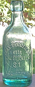 CHARLES SCHNEIDER WEISS BEER EMBOSSED BEER BOTTLE