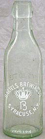 BARTELS BREWING COMPANY EMBOSSED BEER BOTTLE