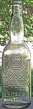 BARTELS BREWING COMPANY EMBOSSED BEER BOTTLE