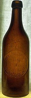 CRYSTAL SPRING BREWING COMPANY EMBOSSED BEER BOTTLE