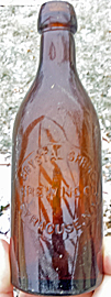 CRYSTAL SPRING BREWING COMPANY EMBOSSED BEER BOTTLE