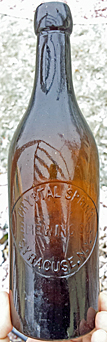 CRYSTAL SPRING BREWING COMPANY EMBOSSED BEER BOTTLE