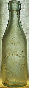 HABERLE'S PREMIUM LAGER EMBOSSED BEER BOTTLE