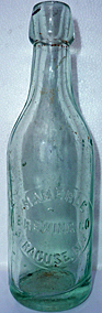 HABERLE BREWING COMPANY EMBOSSED BEER BOTTLE