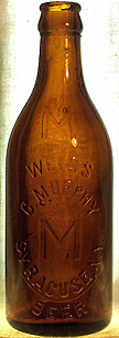 C. MURPHY WEISS BEER EMBOSSED BEER BOTTLE