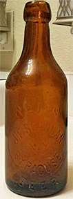 JOHN F. SCANLAN WEISS BEER EMBOSSED BEER BOTTLE