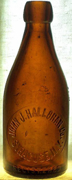 JOHN J. HALLORAN CO. WEBER'S WEISS BEER EMBOSSED BEER BOTTLE