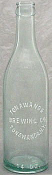 TONAWANDA BREWING COMPANY EMBOSSED BEER BOTTLE
