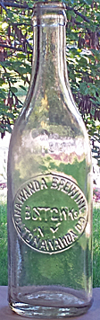 TONAWANDA BREWING COMPANY EMBOSSED BEER BOTTLE