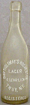BARTHOLOMAY'S ROCHESTER LAGER EMBOSSED BEER BOTTLE