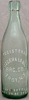 FITZGERALD BROTHERS BREWING COMPANY EMBOSSED BEER BOTTLE