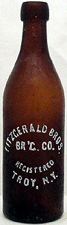 FITZGERALD BROTHERS BREWING COMPANY EMBOSSED BEER BOTTLE