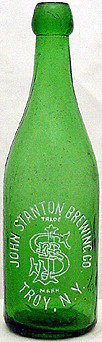 JOHN STANTON BREWING COMPANY EMBOSSED BEER BOTTLE