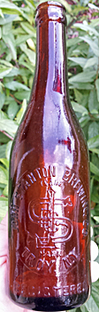 JOHN STANTON BREWING COMPANY EMBOSSED BEER BOTTLE