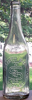 JOHN STANTON BREWING COMPANY EMBOSSED BEER BOTTLE