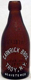 CARNRICK BROS. WEBER'S WEISS BEER EMBOSSED BEER BOTTLE