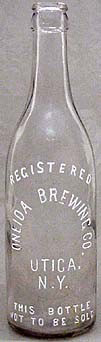 ONEIDA BREWING COMPANY EMBOSSED BEER BOTTLE