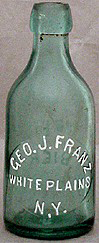 GEORGE J. FRANZ WEISS BIER EMBOSSED BEER BOTTLE