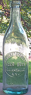 AMHERST BREWERY LAGER BEER EMBOSSED BEER BOTTLE