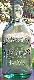 CHARLES KRAFFT WEISS BIER EMBOSSED BEER BOTTLE