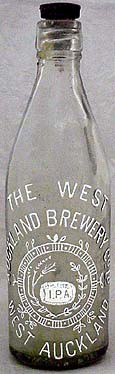 THE WEST AUCKLAND BREWERY COMPANY LIMITED EMBOSSED BEER BOTTLE