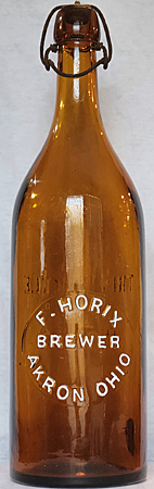 F. HORIX BREWER EMBOSSED BEER BOTTLE