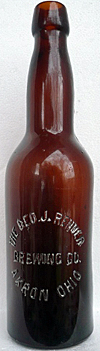 THE GEORGE J. RENNER BREWING COMPANY EMBOSSED BEER BOTTLE