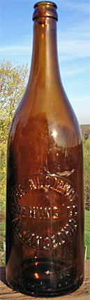 ALLIANCE BREWING COMPANY EMBOSSED BEER BOTTLE