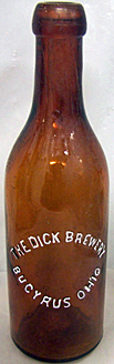 THE DICK BREWERY EMBOSSED BEER BOTTLE