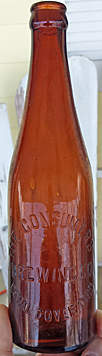 THE CONSUMERS BREWING COMPANY EMBOSSED BEER BOTTLE