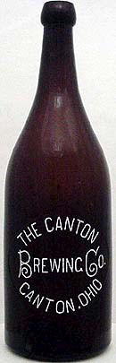 THE CANTON BREWING COMPANY EMBOSSED BEER BOTTLE