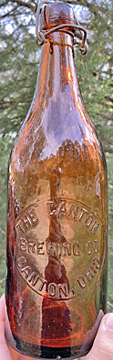 THE CANTON BREWING COMPANY EMBOSSED BEER BOTTLE