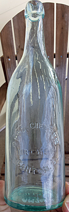 OTTO GIESSEN BREWER EMBOSSED BEER BOTTLE