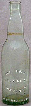 THE HOME BREWING COMPANY EMBOSSED BEER BOTTLE
